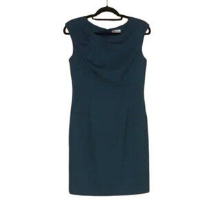Calvin Klein Green Sleeveless Scoop Neck Sheath Dress Size 10